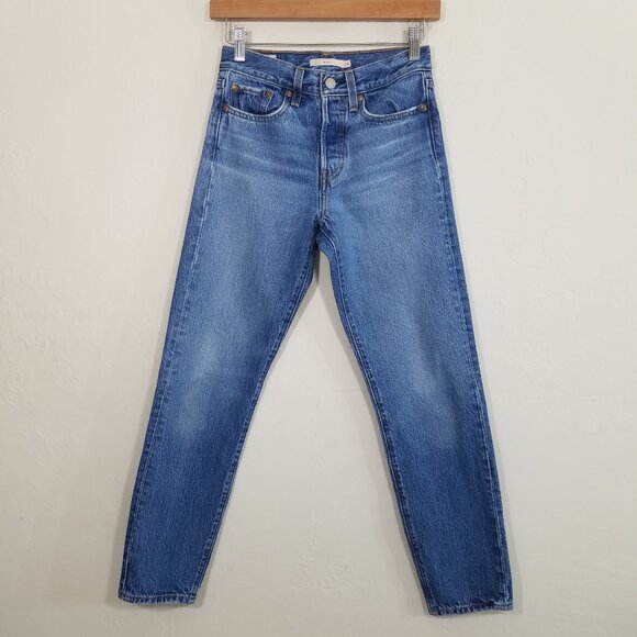 Levi's Wedgie Premium Button Fly Jeans Blue Size 24 - Picture 1 of 10